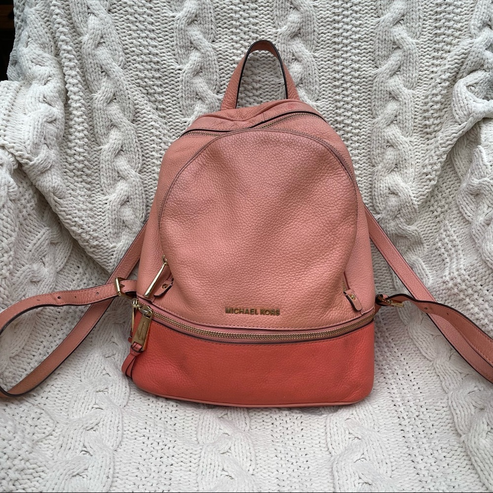 Michael Kors Rhea Medium Leather Backpack